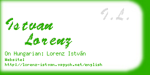 istvan lorenz business card