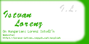 istvan lorenz business card